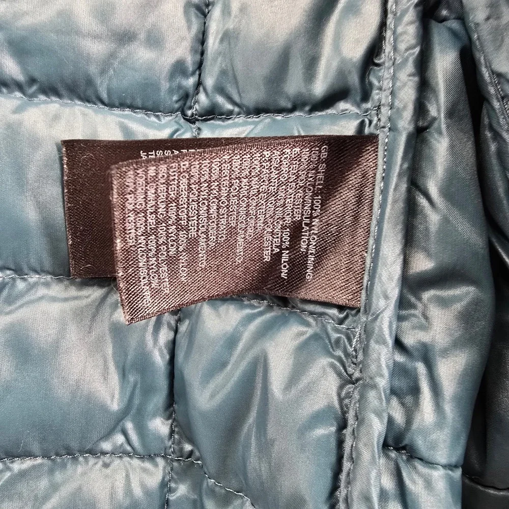 The North Face Thermoball Jacket Mens‎ Size Large Teal Blue Full zip Insulated